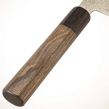 【未使用】刀舟 65層ダマスカス 三徳包丁木柄 18センチ 刀舟 ダマスカス鋼 包丁 未使用】刀舟 65層ダマスカス 三徳包丁木柄